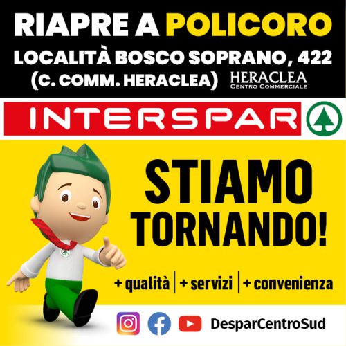 RIAPRE L’EUROSPAR DI COSENZA: DESPAR CENTRO-SUD CONSOLIDA LA PROPRIA PRESENZA IN CALABRIA