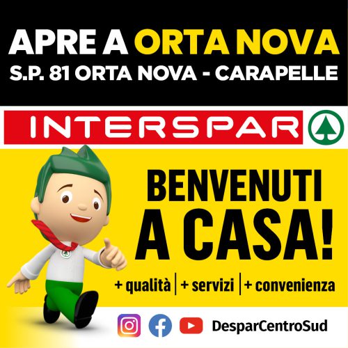 AD ORTA NOVA UN NUOVO INTERSPAR: CRESCE LA RETE  DI MAIORA IN PUGLIA