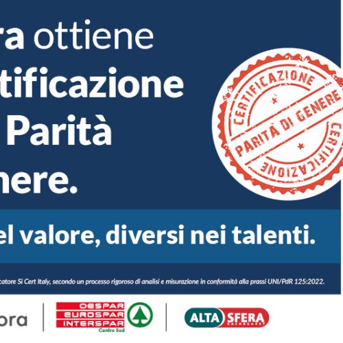 MAIORA OTTIENE LA CERTIFICAZIONE PER LA PARITÀ DI GENERE