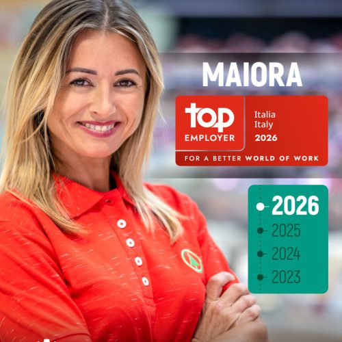 MAIORA SpA SB CONFERMATA AZIENDA TOP EMPLOYER PER IL QUARTO ANNO CONSECUTIVO