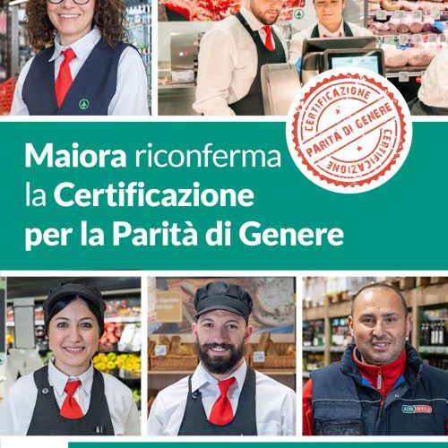 MAIORA RICONFERMA LA CERTIFICAZIONE UNI/PdR 125:2022 PER LA PARITA’ DI GENERE